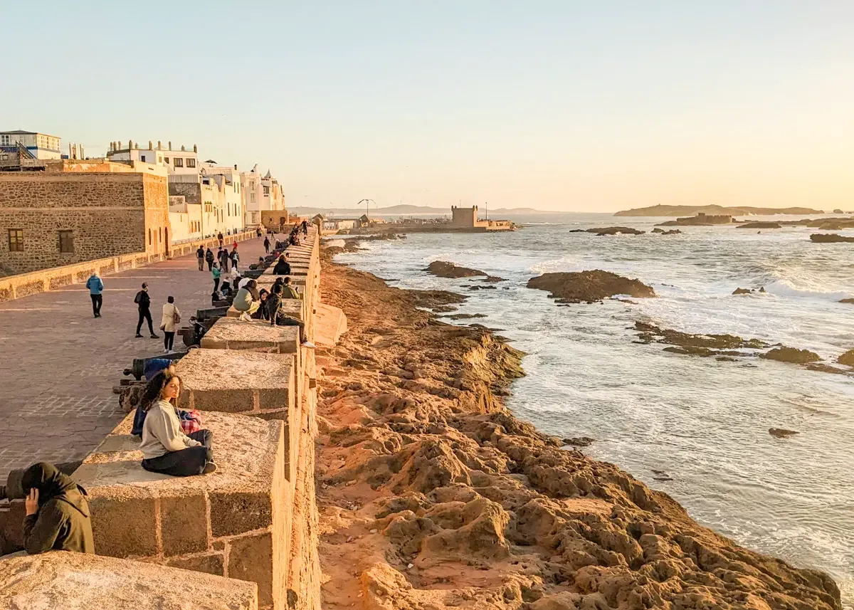 Tangier ramparts sunset